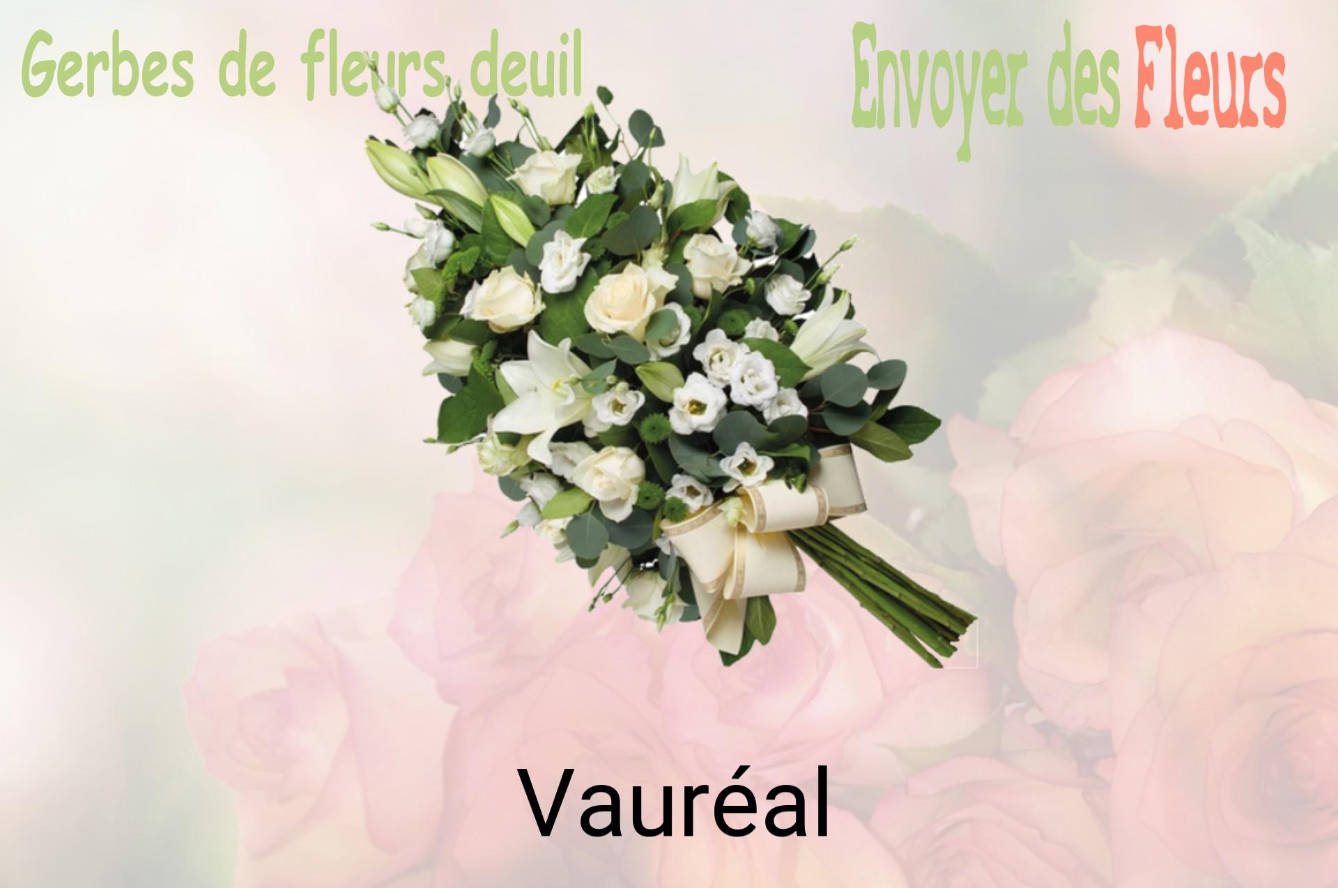 Gerbe de fleurs de deuil livrée à Vauréal